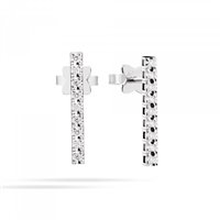 Orecchini Recarlo Donna Face Cube in Oro bianco Diamante E39PD286/D033